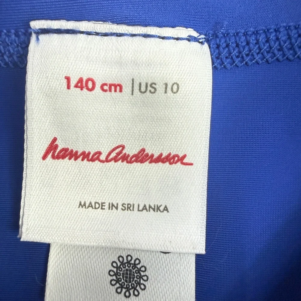Hanna Andersson Rash Guard Kids‎ 10 Blue Dinosaur Graphic Long Sleeve Swim Shirt